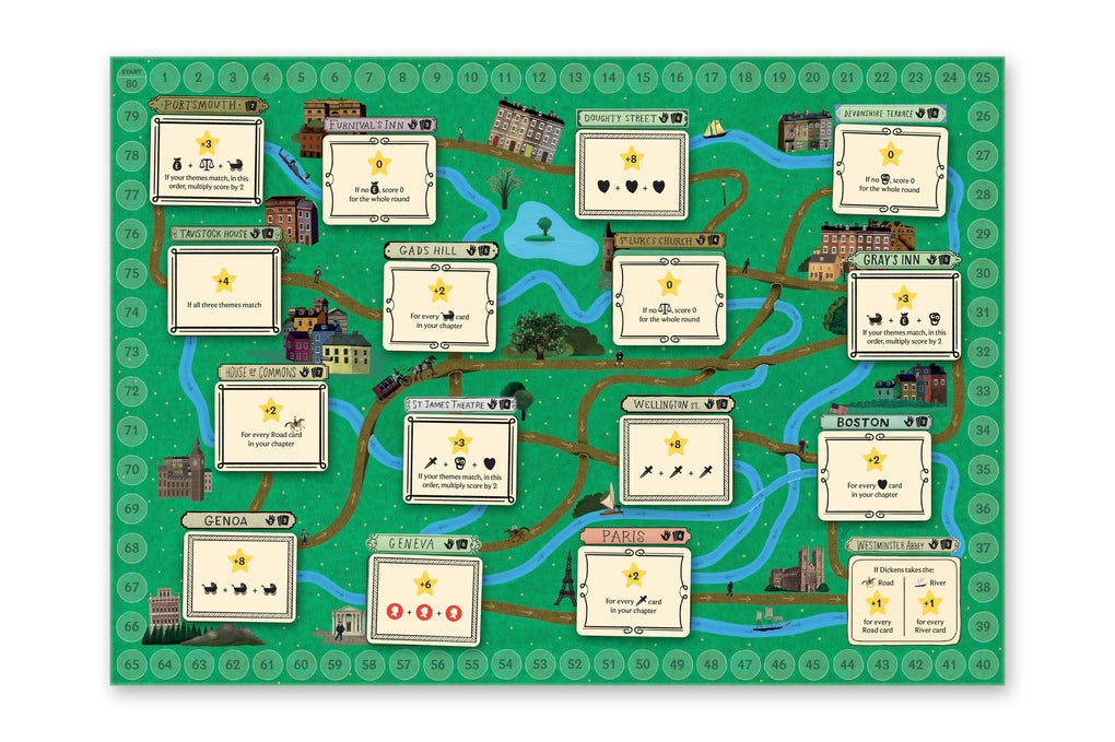 Charles Dickens Boardgame by Ellie Dix